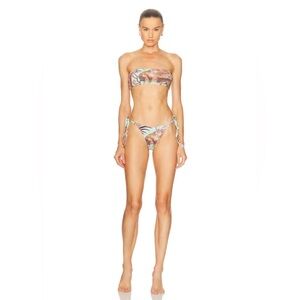 Skims X Roberto Cavalli Designer Collab Dipped Tie Bikini Bottoms Fagianella NWT